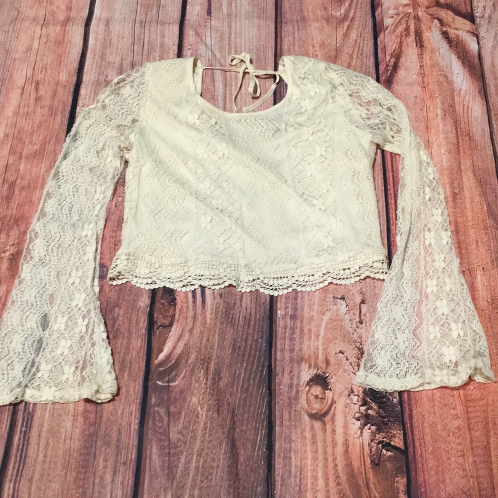 Boho lace crop top